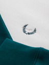 Ombre Clothing Pánska kontrastná mikina s raglánovými rukávmi - krémová a tmavá zelená V1 OM-SSNZ-0239 Ombre Clothing