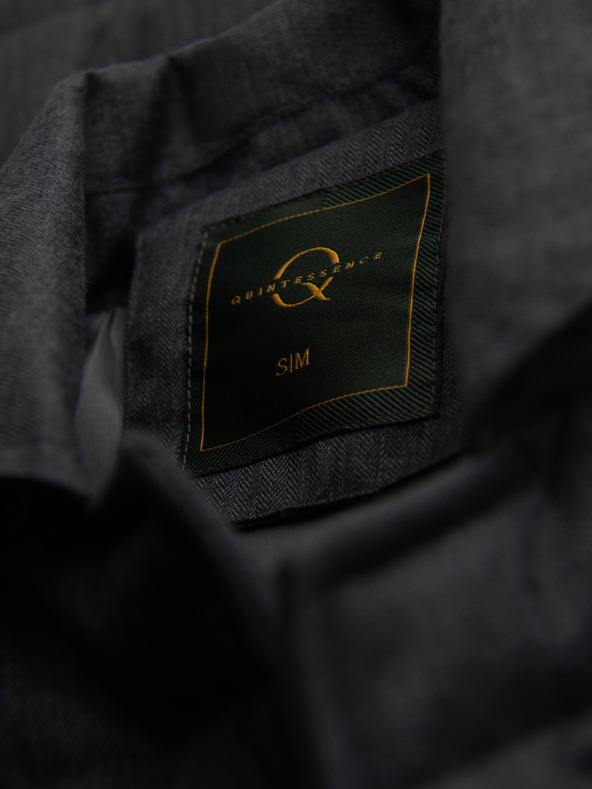 Ombre Clothing Pánska prešívaná elegantná vesta - grafitový melír V1 OM-JAVJ-0275 Ombre Clothing