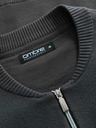 Ombre Clothing Pánsky sveter na zips - grafitový V2 OM-SWZS-0146 Ombre Clothing