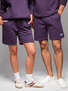 Ombre Clothing Unisex teplákové šortky so ťahacím šnúrkom v pase - fialové V13 OU-SRBC-0101 Ombre Clothing