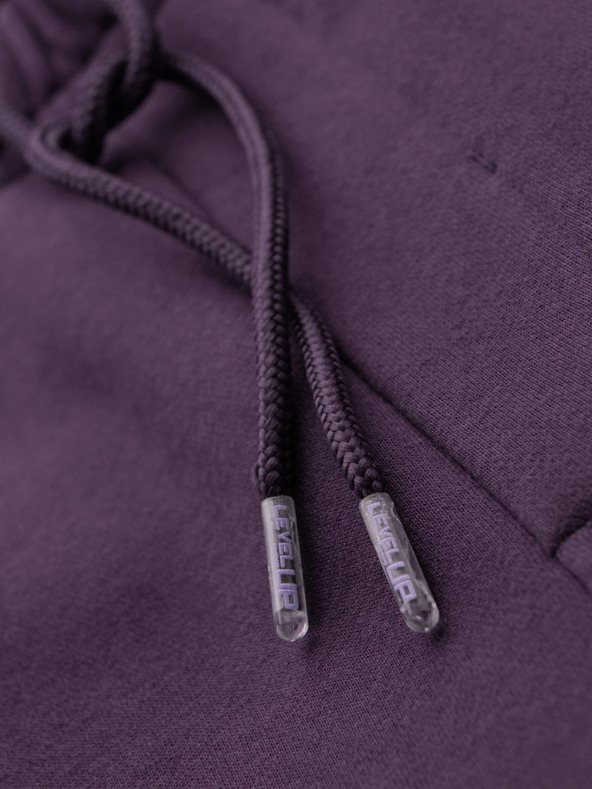 Ombre Clothing Unisex teplákové šortky so ťahacím šnúrkom v pase - fialové V13 OU-SRBC-0101 Ombre Clothing