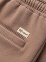 Ombre Clothing Unisex teplákové šortky s rebrovaným pásom - hnedé V16 OU-SRBC-0101 Ombre Clothing
