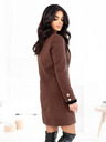 Edoti Módny dámsky kabát CLR042 - hnedý EDOTI