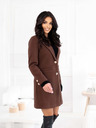 Edoti Módny dámsky kabát CLR042 - hnedý EDOTI