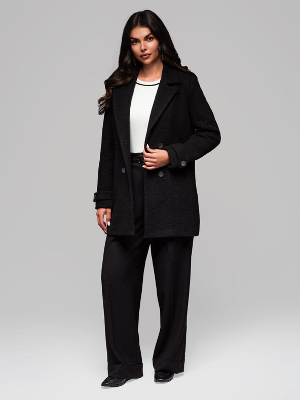 Edoti Módny dámsky kabát CLR041 - čierny EDOTI