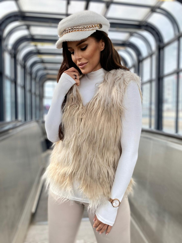 Edoti Dámska vesta VLR010 - béžová EDOTI