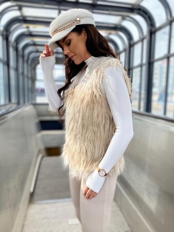 Edoti Dámska vesta VLR010 - béžová EDOTI