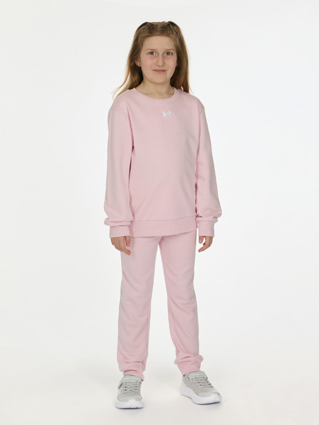 Under Armour Dievčenský set Under Armour UA RIVAL CREWNECK SET-PNK