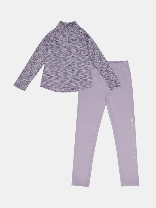 Under Armour Dievčenský set Under Armour UA 1/4 ZIP LEGGING SET-PPL