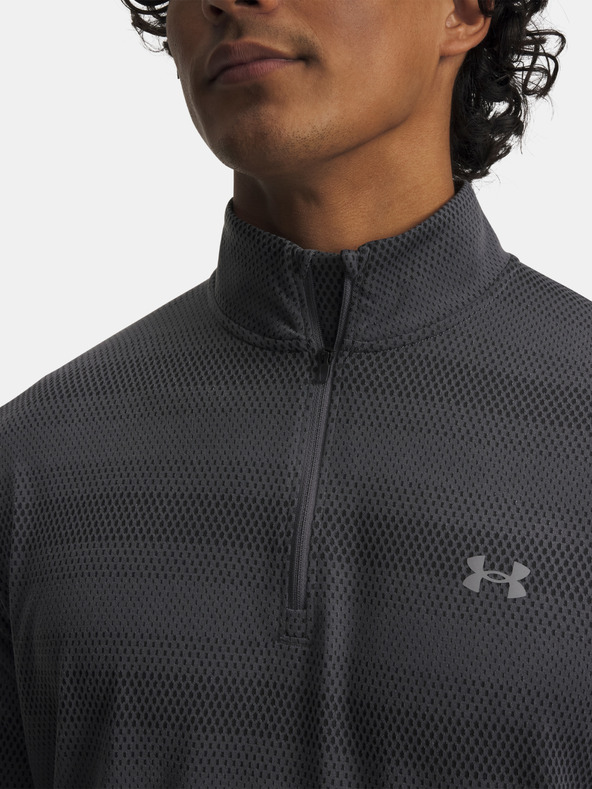 Under Armour Pánske tričko Under Armour UA Velociti 1/4 Zip-GRY