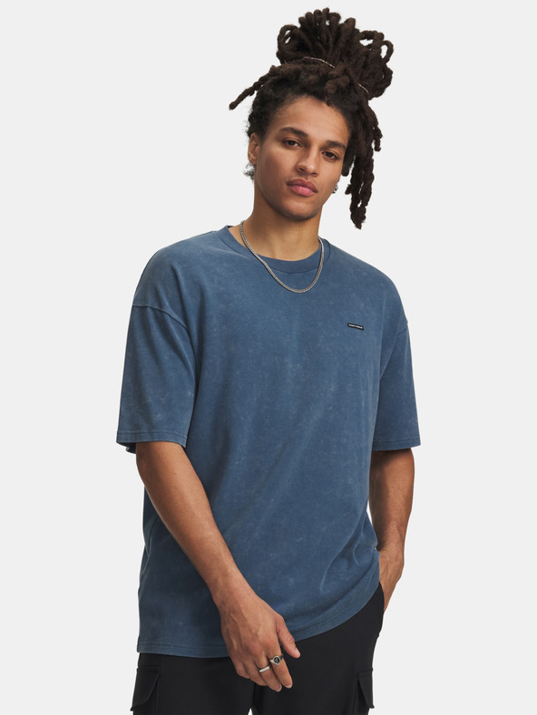 Under Armour Pánske tričko Under Armour UA M HW OS LOGO WASH SS-BLU