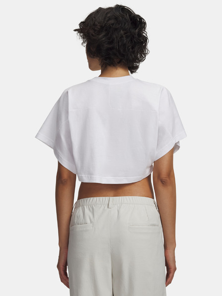 Under Armour Dámske tričko Under Armour Cropped Script SS Tee-WHT
