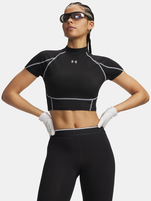 Under Armour Dámske tričko Under Armour HeatGear Elite Crop Mck SS-BLK