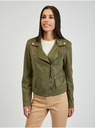 Orsay Khaki dámska krivá bunda zo semišu ORSAY Tina