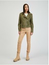 Orsay Khaki dámska krivá bunda zo semišu ORSAY Tina