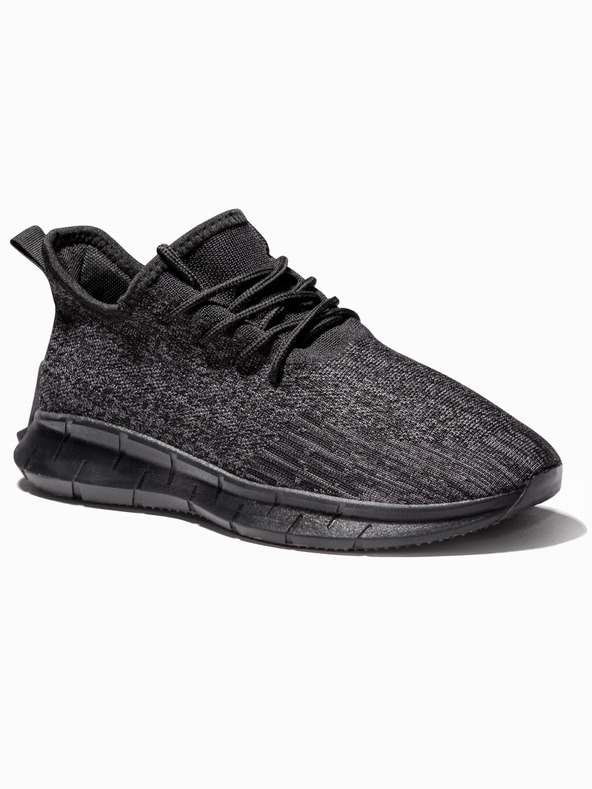 Ombre Clothing Čierne pánske tenisky Ombre Oblečenie