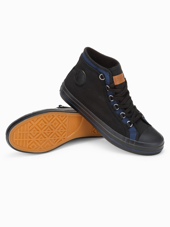 Ombre Clothing Čierne pánske tenisky Ombre Oblečenie T375