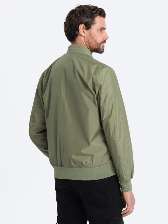 Ombre Clothing Khaki pánska ľahká bunda C439