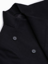 Ombre Clothing Čierny pánsky kabát C501