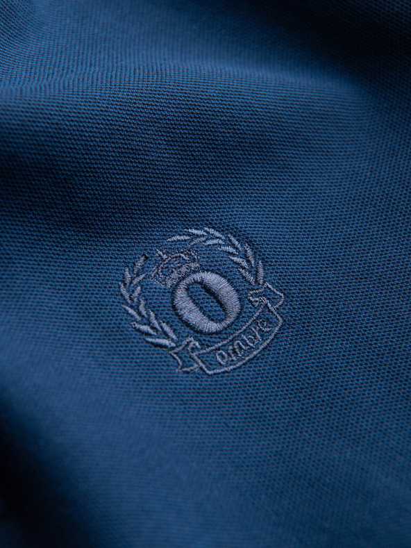 Ombre Clothing Tmavomodrá pánska základná polokošeľa Ombre Oblečenie