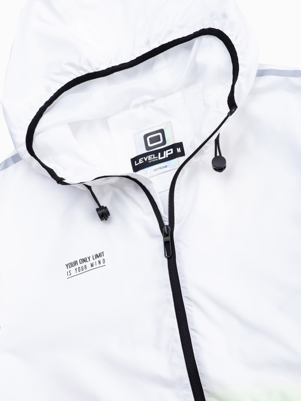 Ombre Clothing Zeleno-biela pánska bunda Ombre Clothing