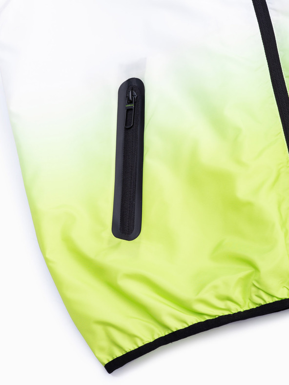 Ombre Clothing Zeleno-biela pánska bunda Ombre Clothing