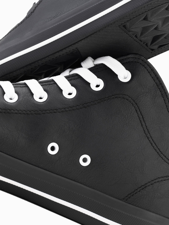 Ombre Clothing Čierne pánske členkové tenisky Ombre Clothing