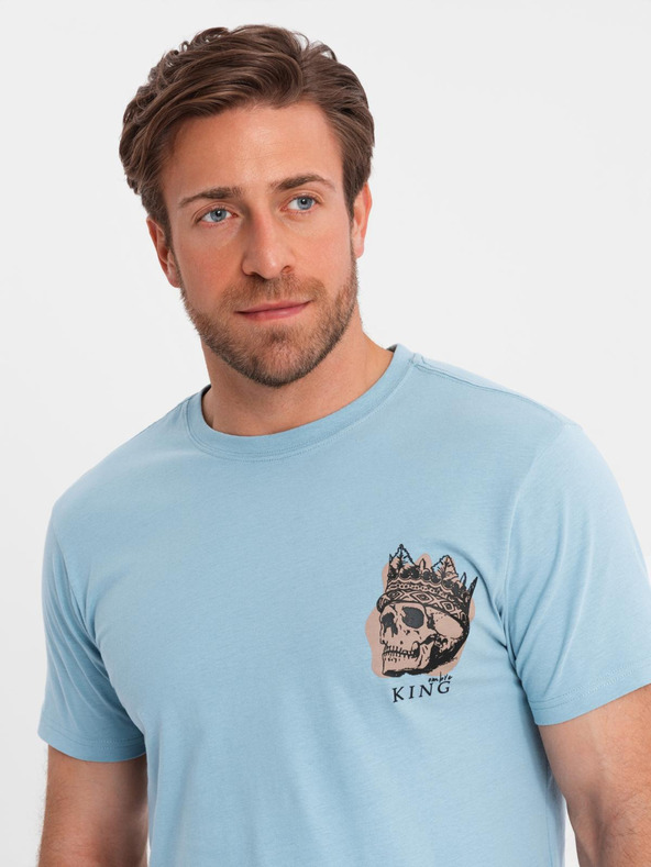 Ombre Clothing Svetlomodré pánske tričko Ombre Oblečenie