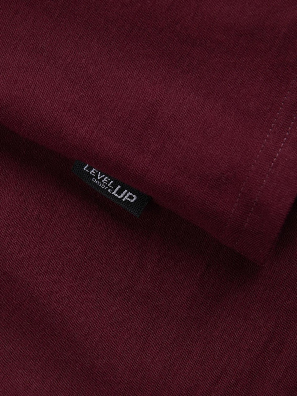 Ombre Clothing Vínová pánska košeľa Ombre Oblečenie