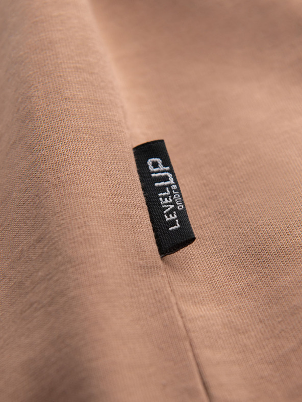 Ombre Clothing Svetlohnedé pánske tričko Ombre Oblečenie