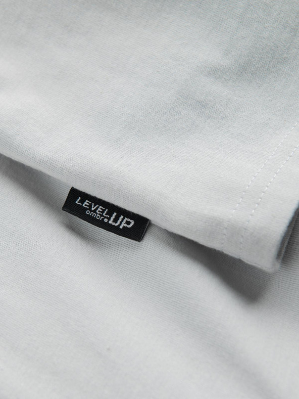 Ombre Clothing Svetlošedé pánske tričko Ombre Oblečenie