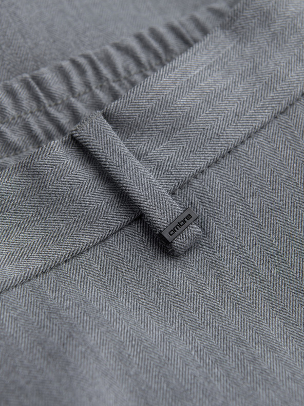 Ombre Clothing Šedé pánske nohavice Chino Ombre Oblečenie