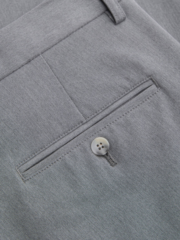 Ombre Clothing Šedé pánske nohavice Chino Ombre Oblečenie