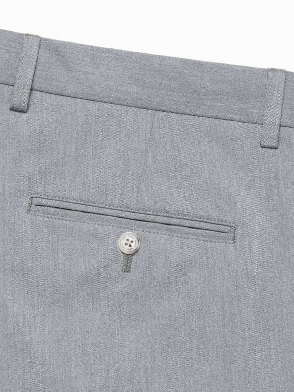 Ombre Clothing Šedé pánske nohavice Chino Ombre Oblečenie