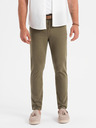 Ombre Clothing Khaki pánske chino nohavice Ombre Oblečenie