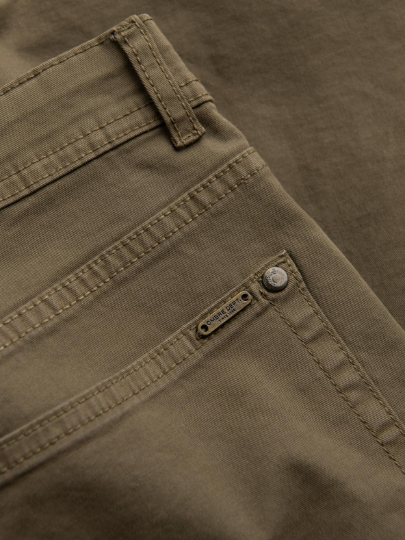 Ombre Clothing Khaki pánske chino nohavice Ombre Oblečenie