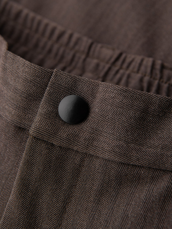 Ombre Clothing Hnedé pánske nohavice Chino Ombre Oblečenie