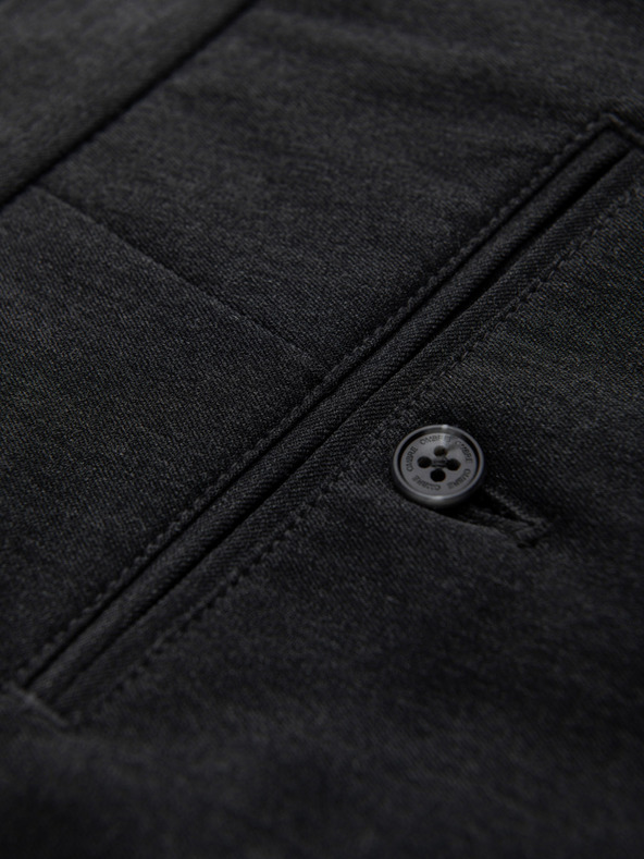 Ombre Clothing Tmavošedé pánske chino nohavice Ombre Clothing