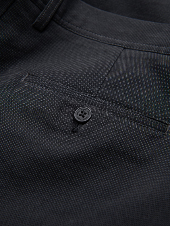 Ombre Clothing Tmavošedé pánske chino nohavice Ombre Clothing