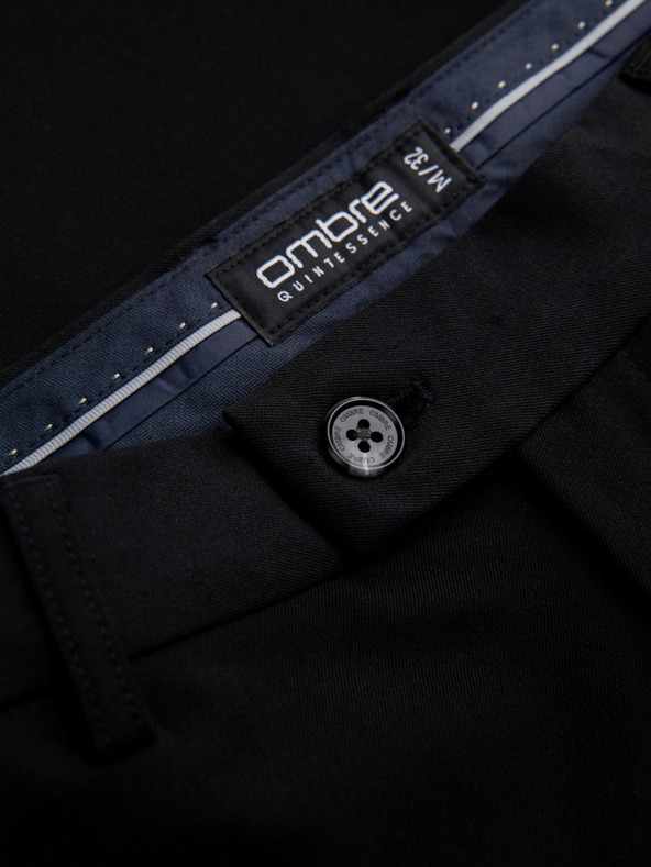 Ombre Clothing Čierne pánske chino nohavice Ombre Oblečenie