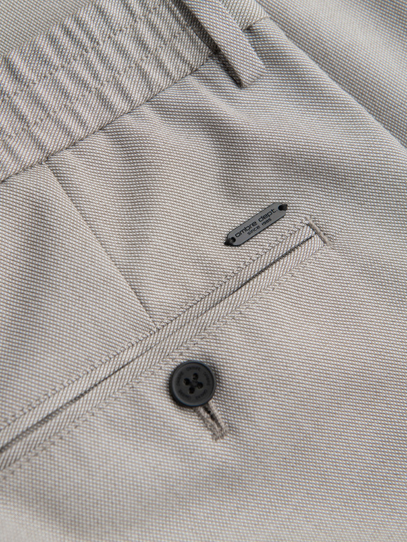 Ombre Clothing Svetlošedé pánske nohavice Chino Ombre Oblečenie