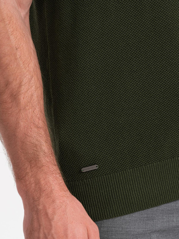 Ombre Clothing Zelené pánske polo tričko Ombre Clothing