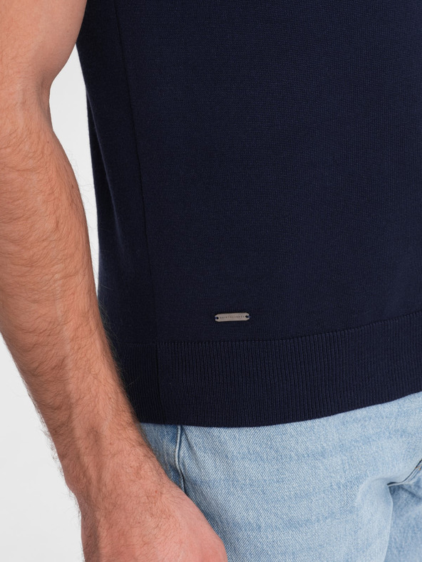 Ombre Clothing Tmavomodrá pánska polokošeľa Ombre Clothing