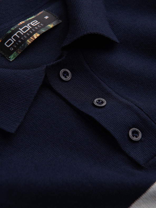 Ombre Clothing Tmavomodrá pánska polokošeľa Ombre Clothing