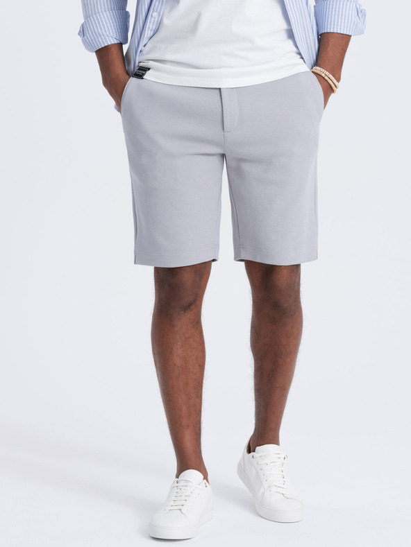 Ombre Clothing Šedé pánske šortky Ombre Clothing