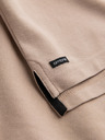 Ombre Clothing Béžové pánske polo tričko Ombre Clothing