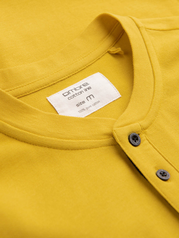 Ombre Clothing Žlté pánske polo tričko Ombre Clothing