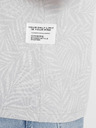 Ombre Clothing Svetlošedé pánske vzorované tričko Ombre Oblečenie