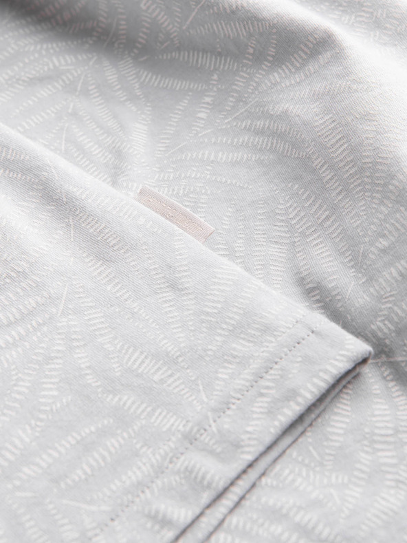 Ombre Clothing Svetlošedé pánske vzorované tričko Ombre Oblečenie