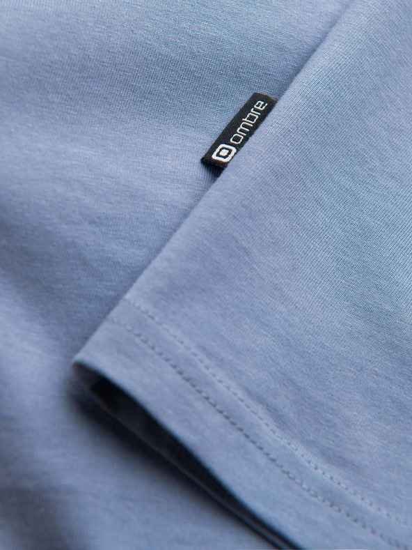 Ombre Clothing Svetlomodré pánske základné tričko Ombre Clothing